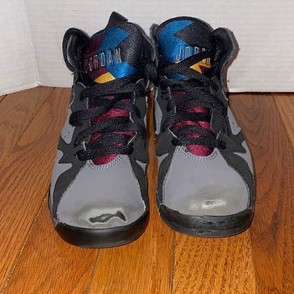 Jordan 7 Bordeaux kids gym shoes size 1y - Picture 1 of 6
